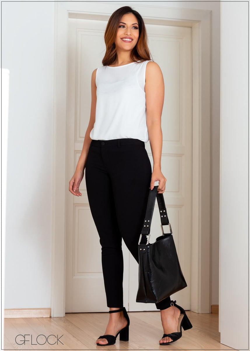 Sleeveless Top With Cowl Neck - 270923