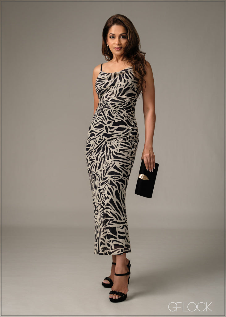 Strappy Cowl Neck Dress - 051225