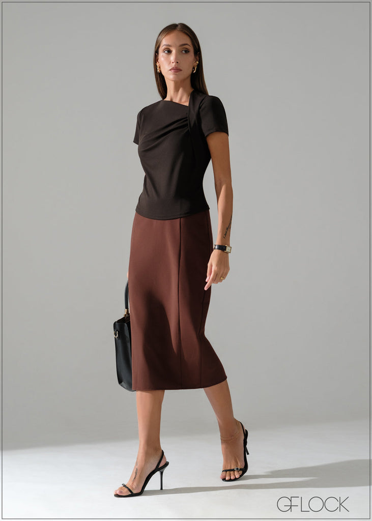 High Waist Pencil Skirt - 240826
