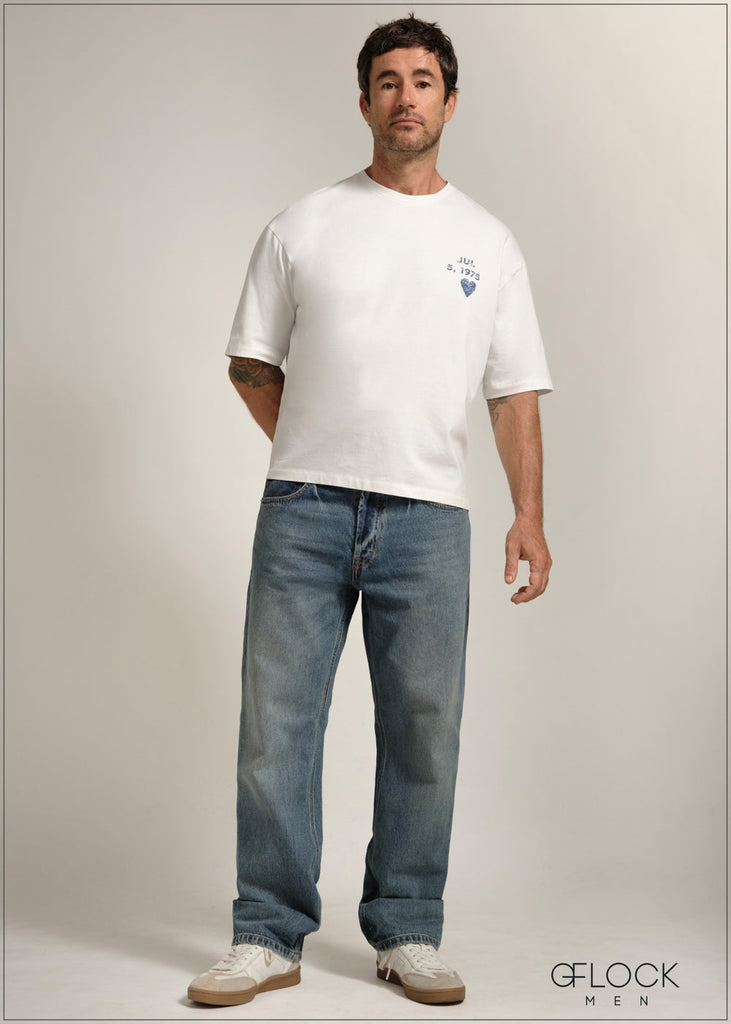 Crew Neck Graphic Tee - 090926