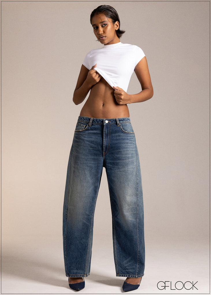 Baggy Balloon Barrel Jean - Long Length - 120926