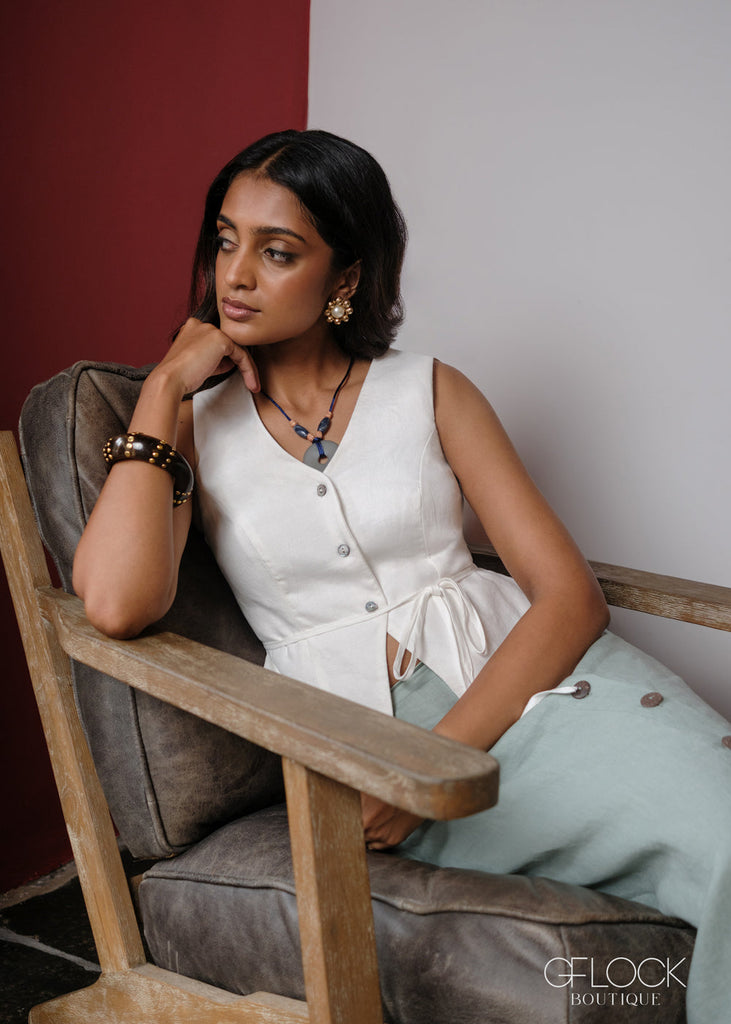 Vela Linen Waistcoat - 210926