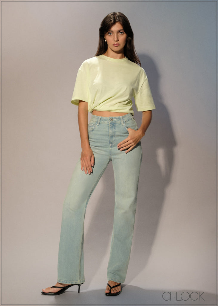 Light Wash Straight Leg Jean - Long Length - 250626