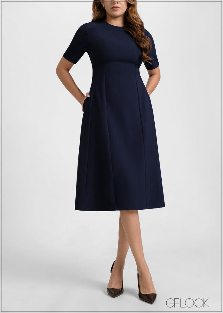 Short Sleeved Midi Dress - 051026