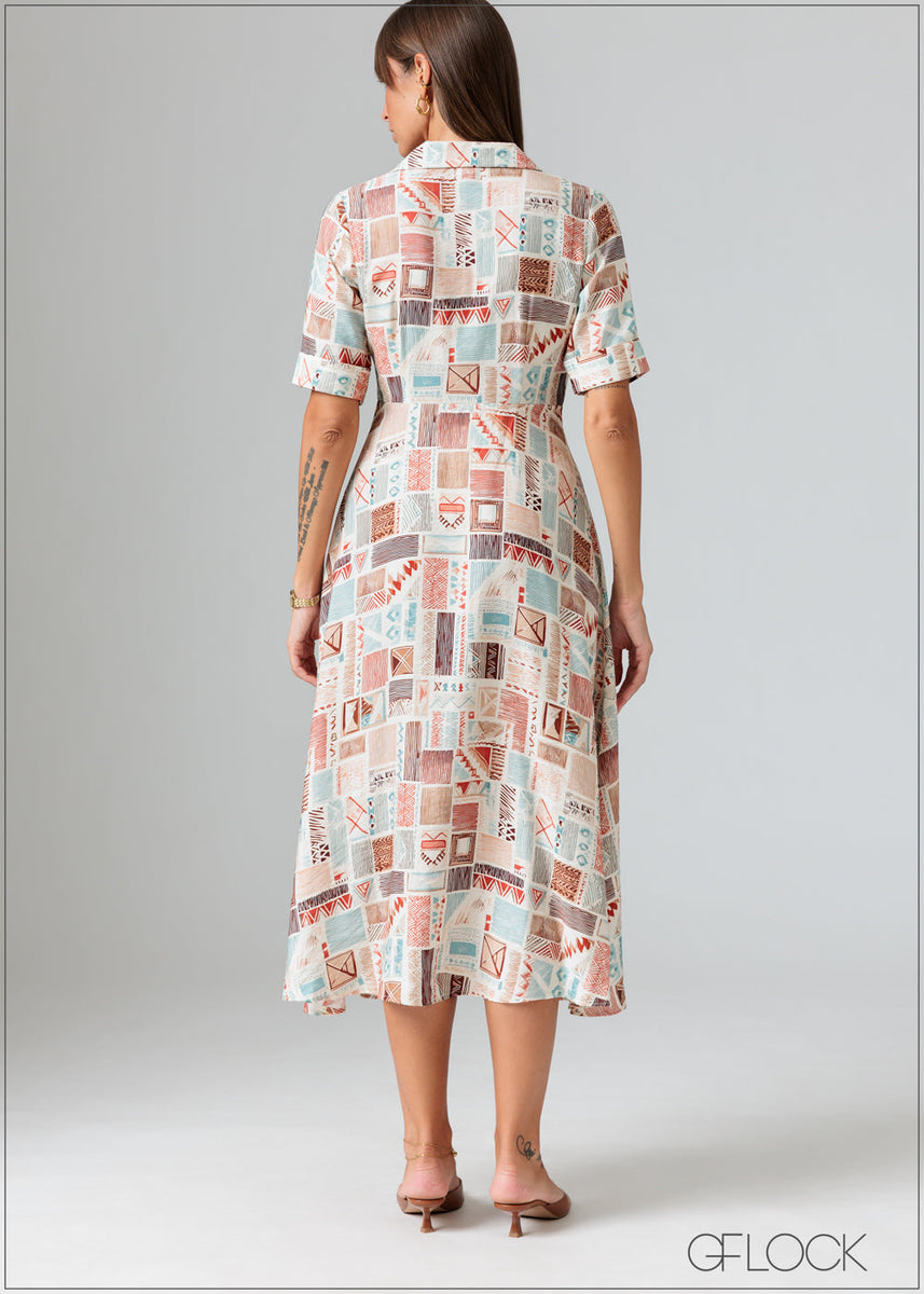 Printed Dress - 070426 – GFlock Global