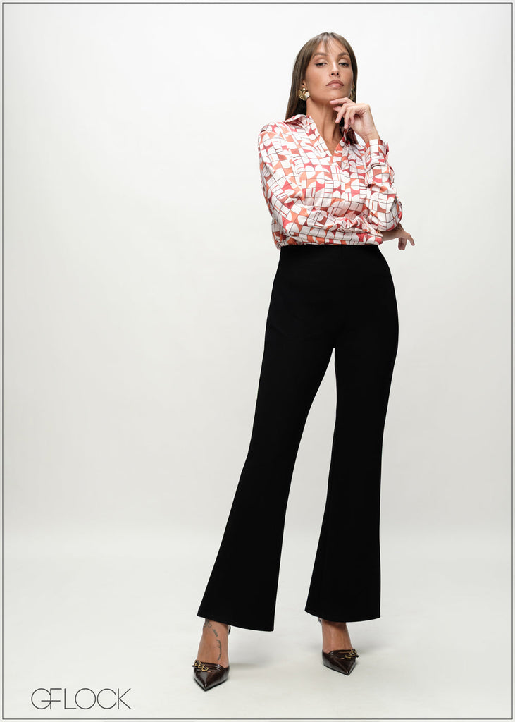 High Waist Bootleg Pant - 090226