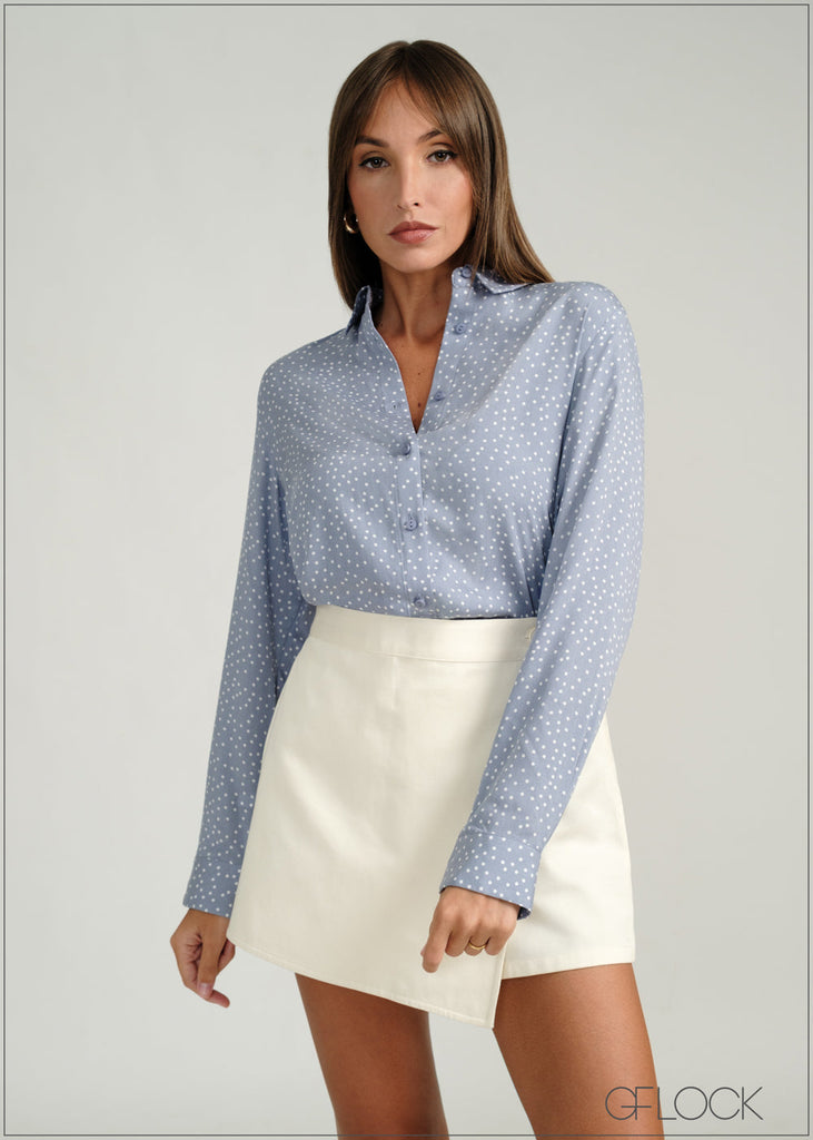 Regular Collar Basic Top - 160226
