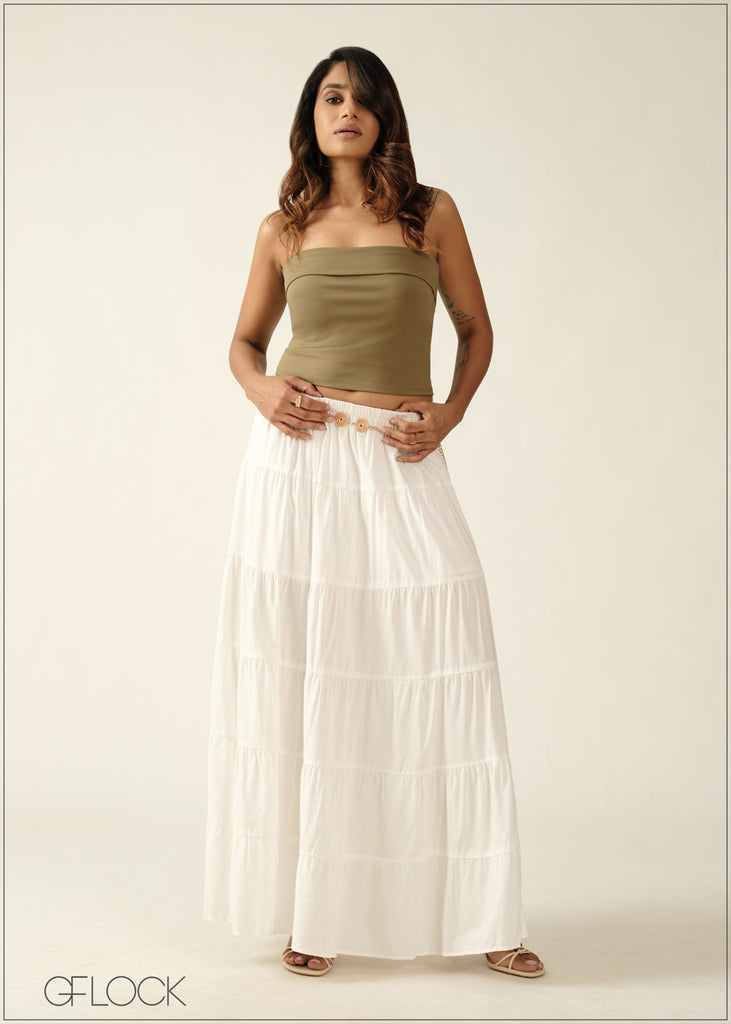 Tiered Maxi Skirt - 281225