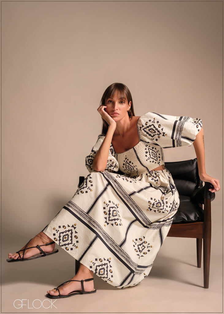 Side Open Midi Dress - 231225