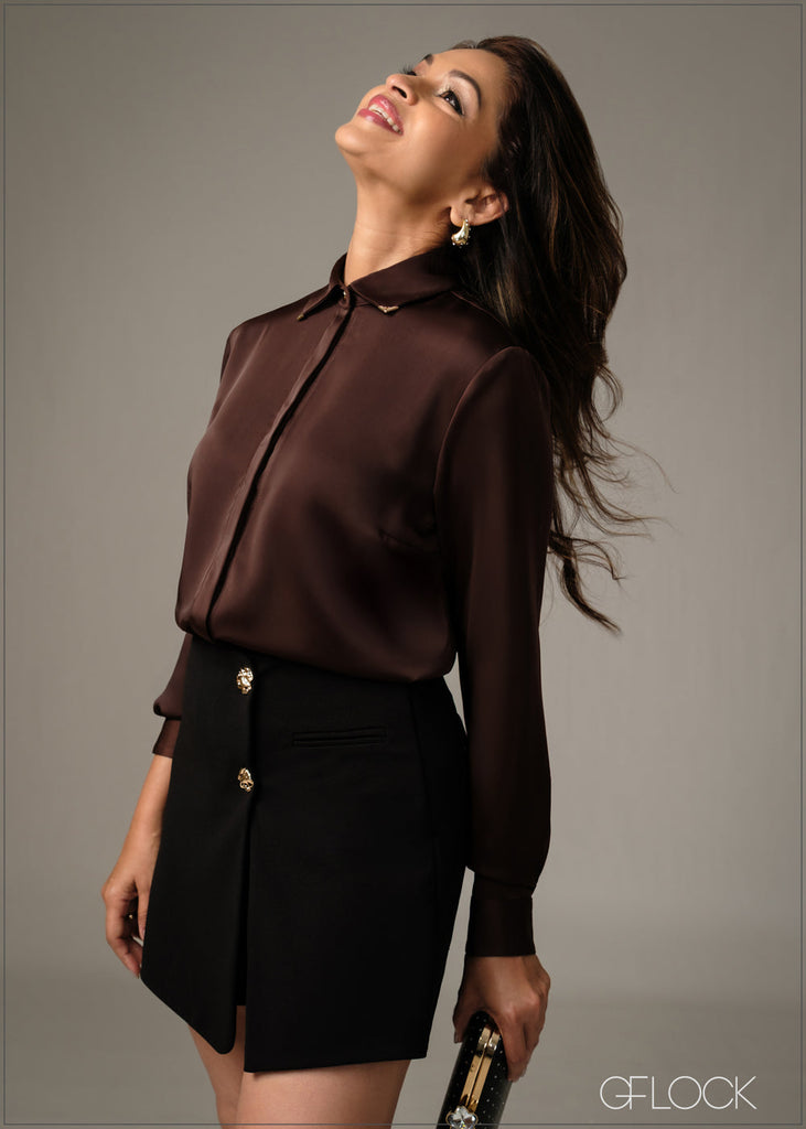 Collared Long Sleeve Shirt - 051225