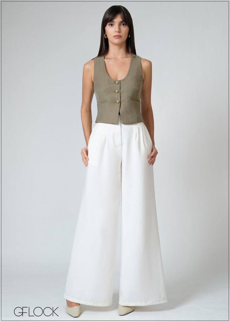 Deep Neck Waistcoat - 080626