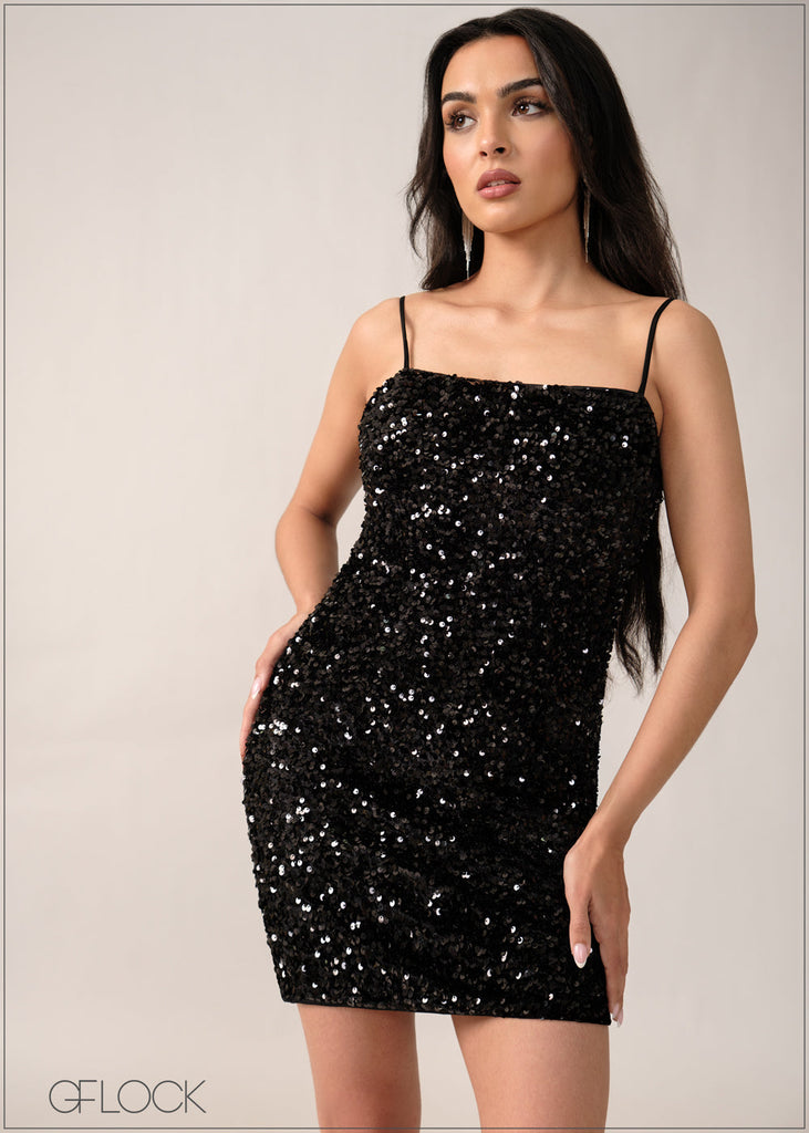 Sequin Bodycon Mini Dress - 121225