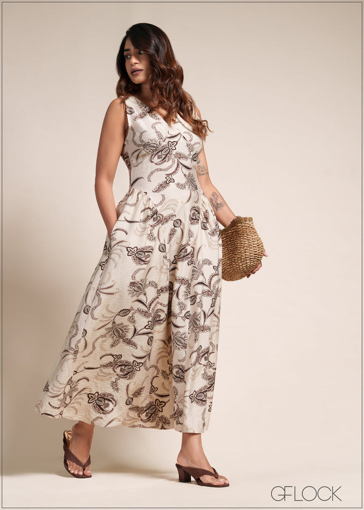 Side Detailed Maxi Dress - 110526
