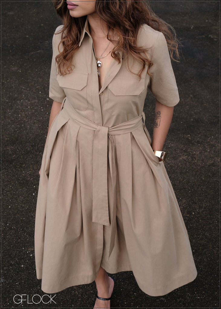 Pocket Detailed Dress - 220826