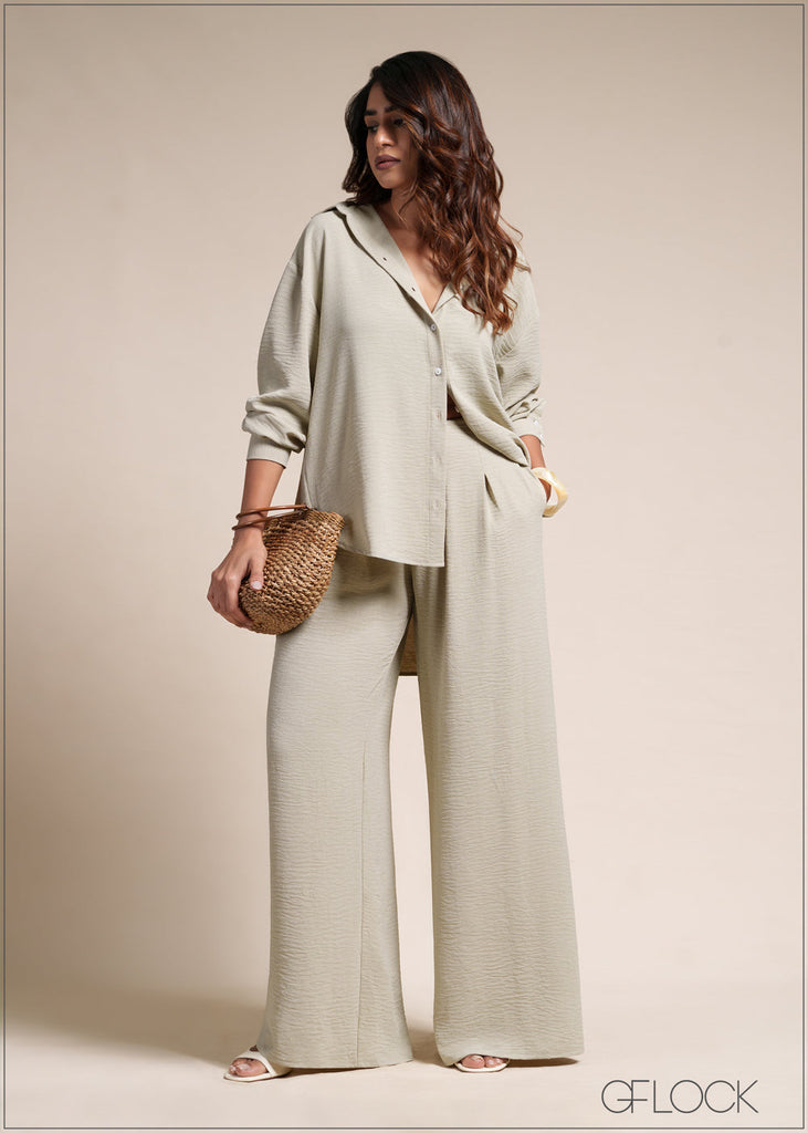Pleated Wide Leg Pant - 110526