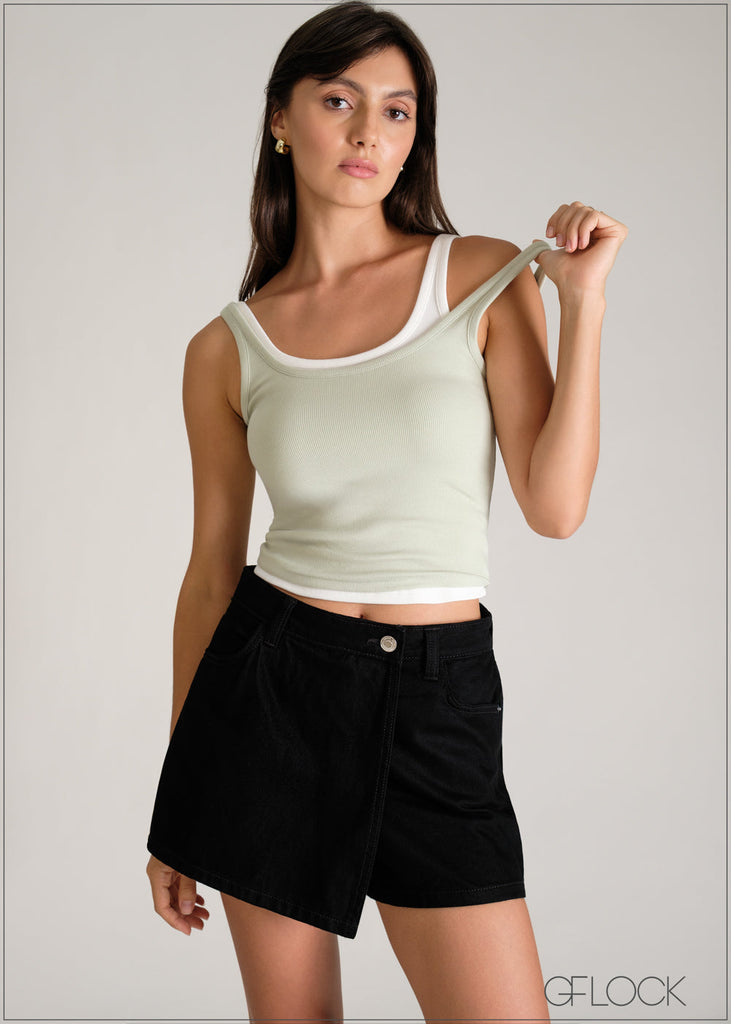 Rib Vest Top - 110626