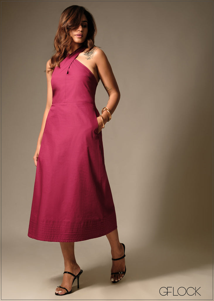 Cross Detailed Dress - 160126