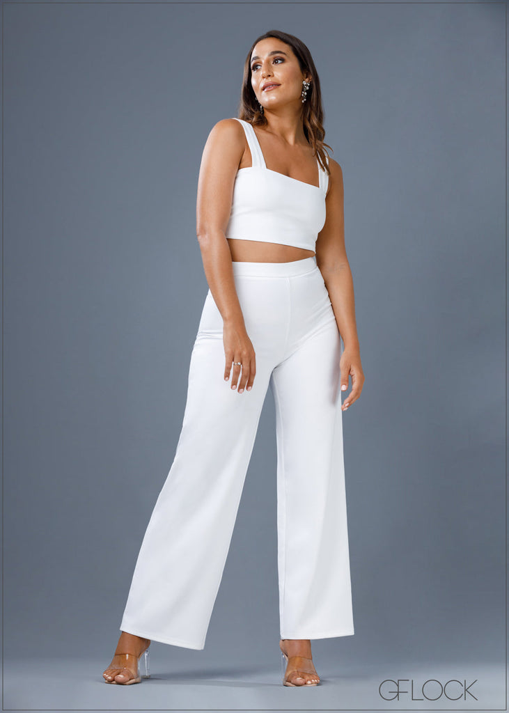 High Waisted Straight Leg Pant - 100223