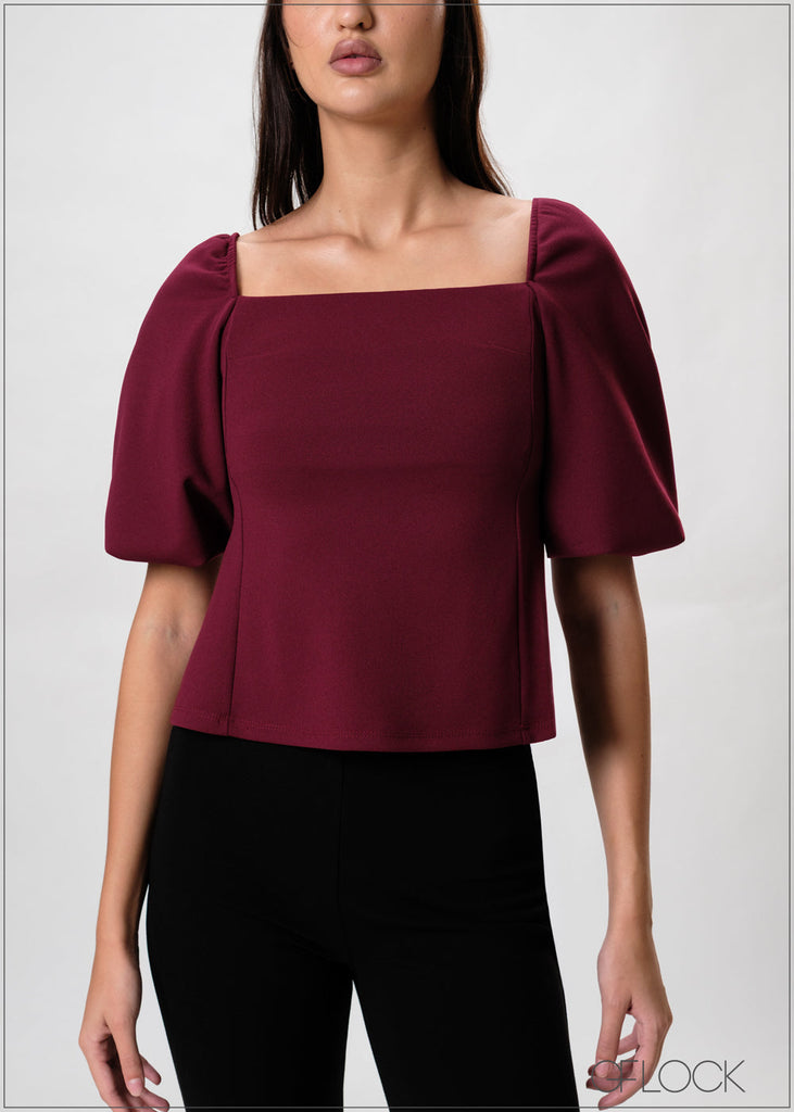 Puff Sleeve Top - 230926W