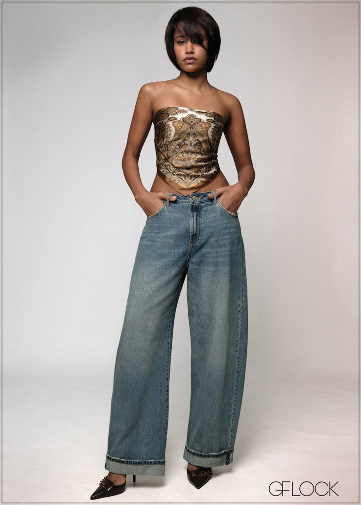 Baggy Fold-Up Jean - Long Length - 141026