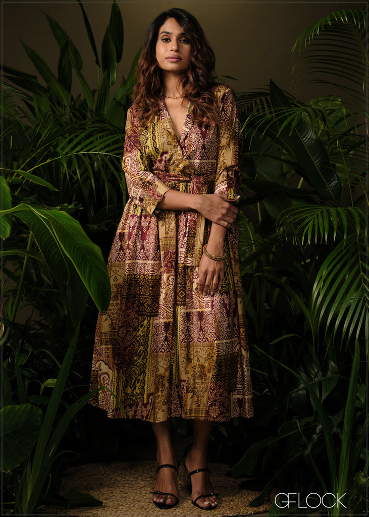 Printed Shirt Dress - 210326