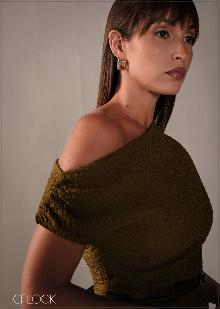 Off Shoulder Detail Top - 160326