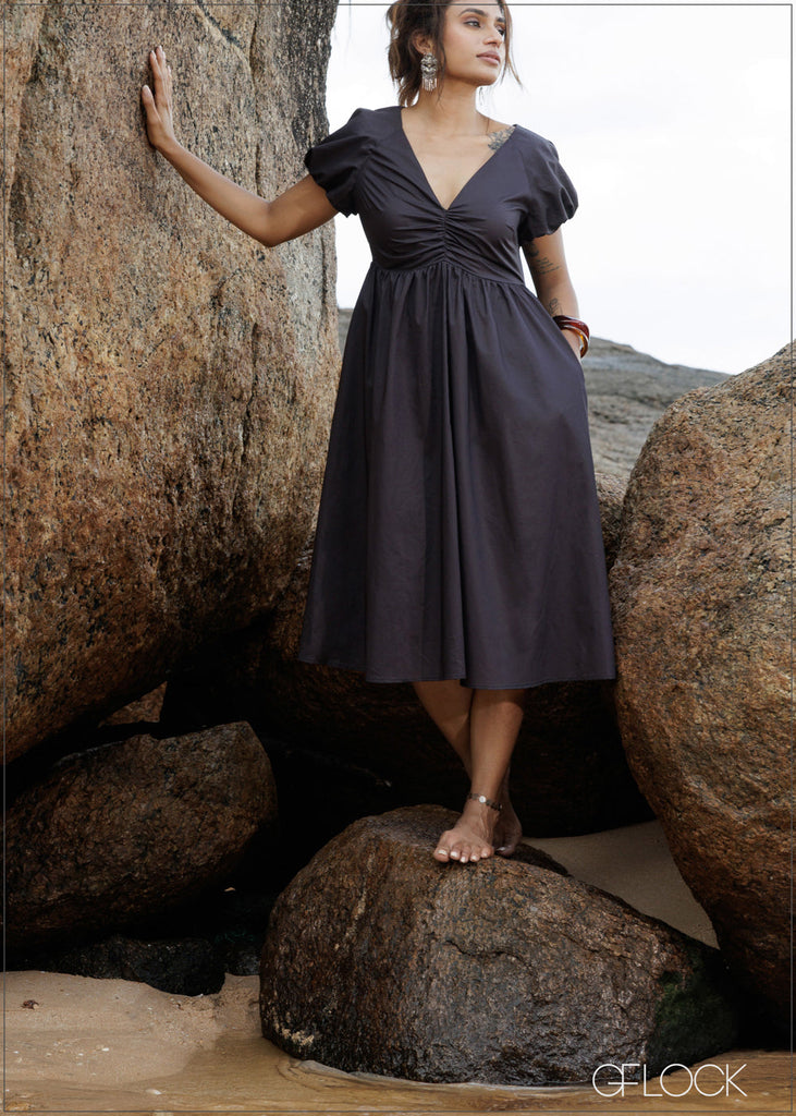 Balloon Sleeve Dress - 201026