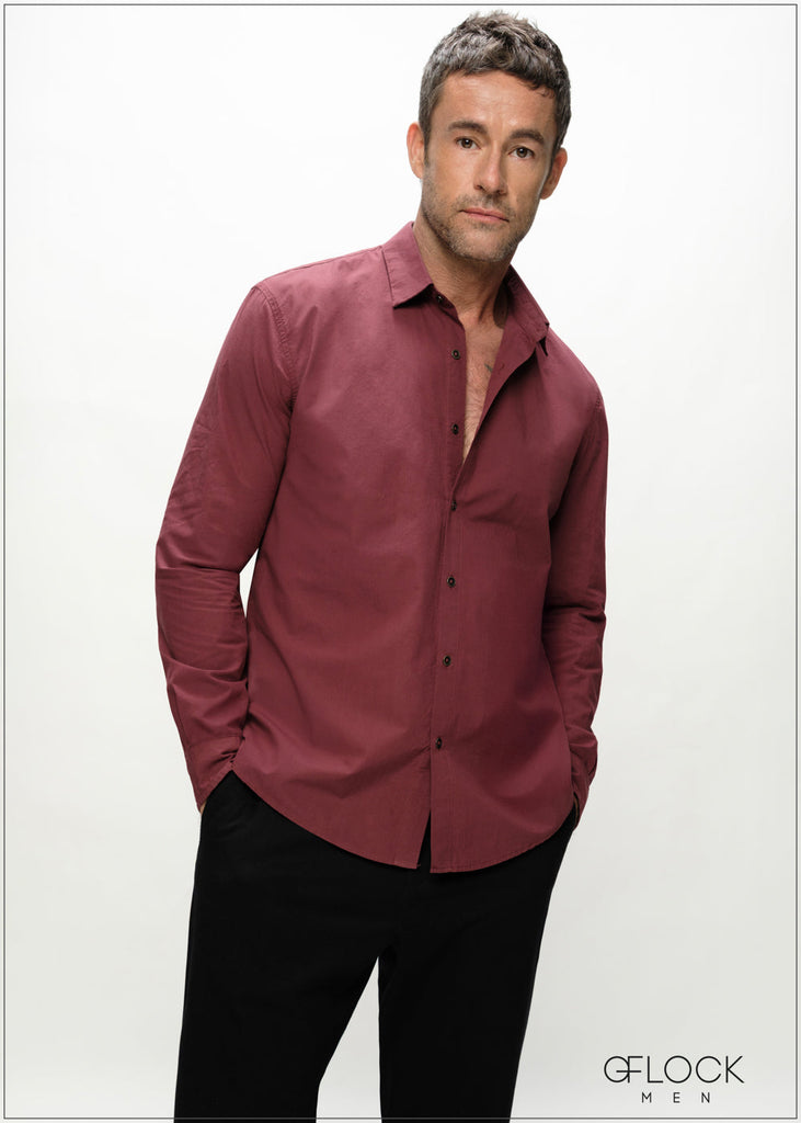 Normal Collar Long Sleeve Shirt - 140226