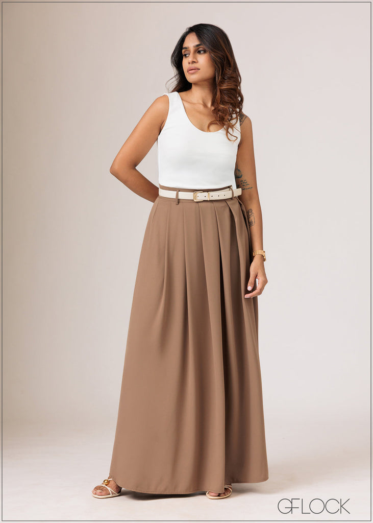 Pleated Maxi Skirt - 270426