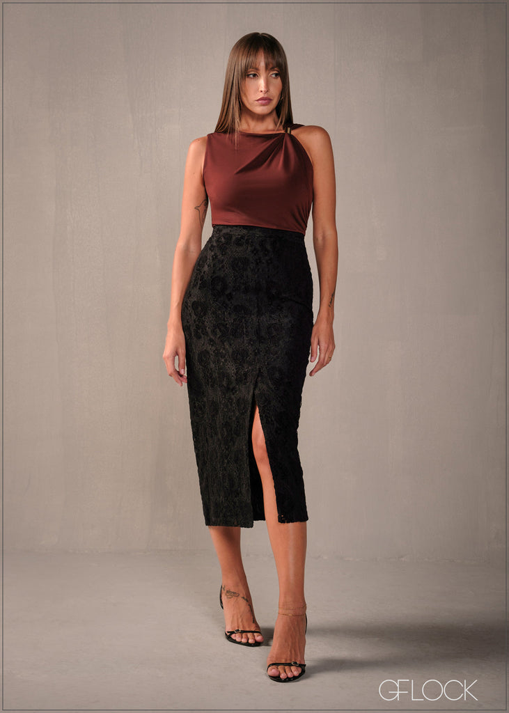Lace Midi Skirt - 160326