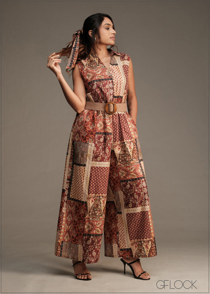 Printed Jumpsuit - 180526