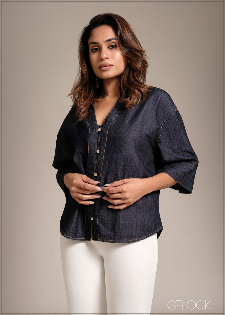 Short Sleeve Oversize Shirt - 241225D