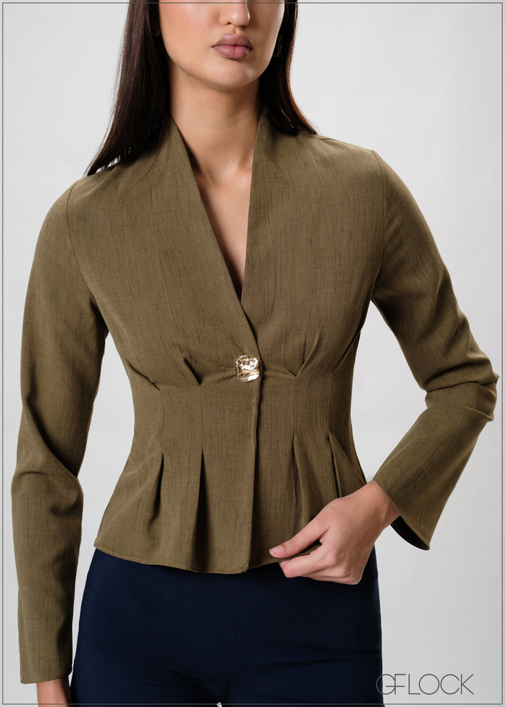 Trim Detailed Long Sleeved Top - 230926W