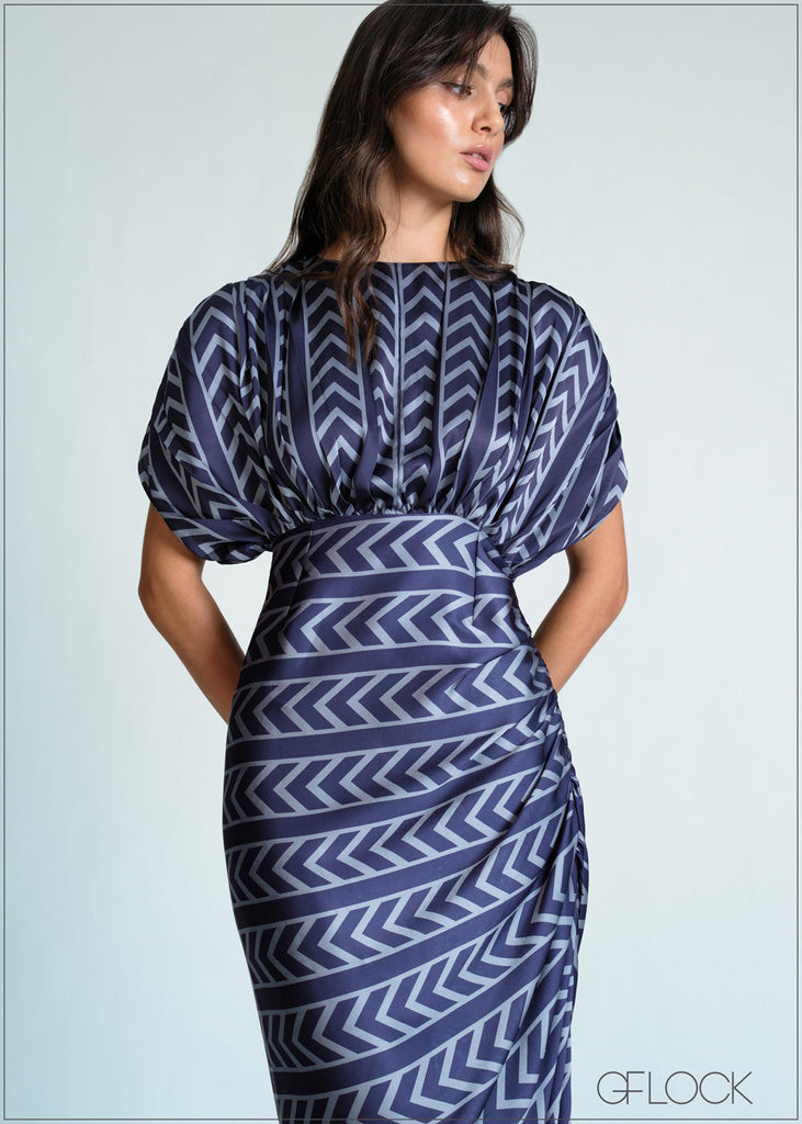 Draped Kaftan Midi Dress - 170726