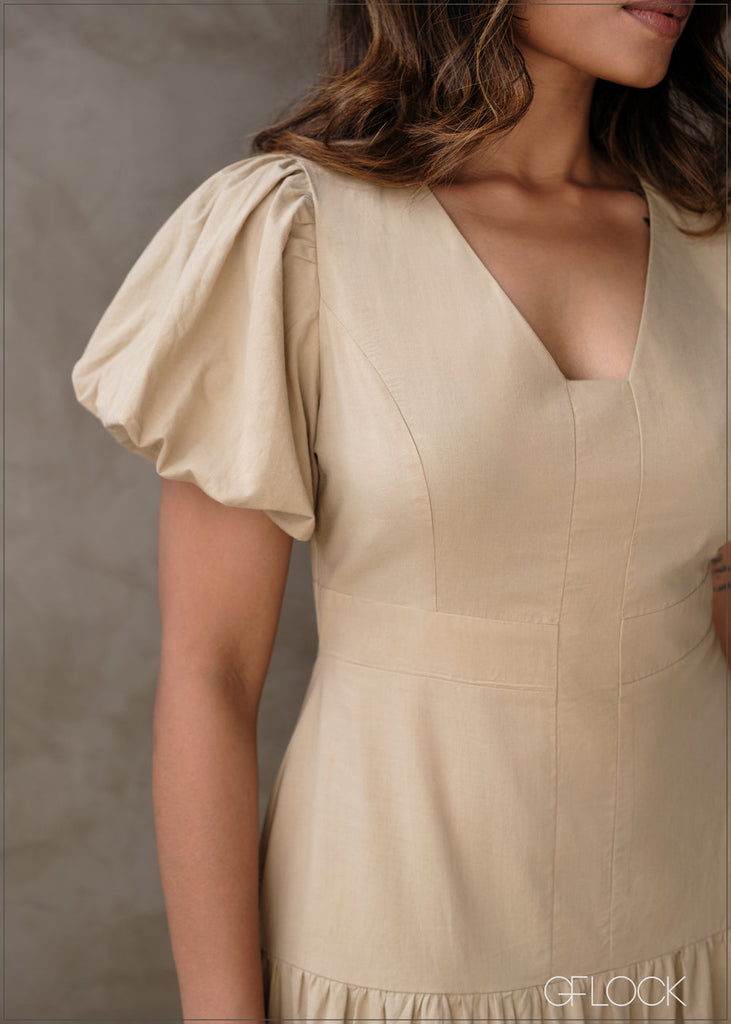 Puff Sleeve Dress - 131025