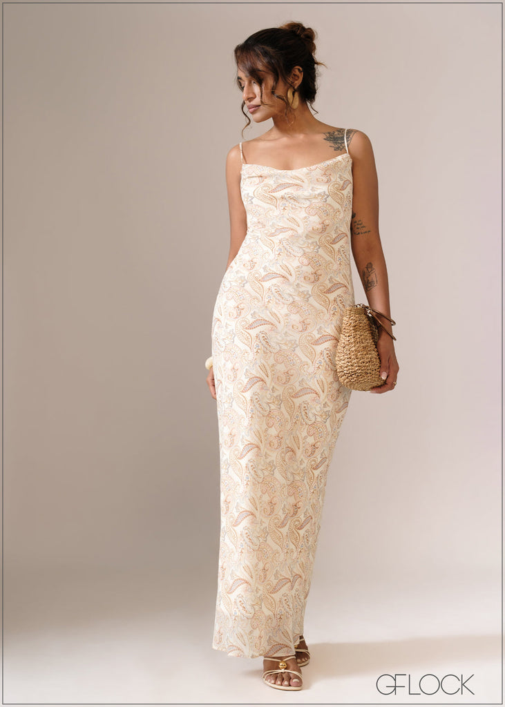 Cowl Neck Maxi Dress - 121026