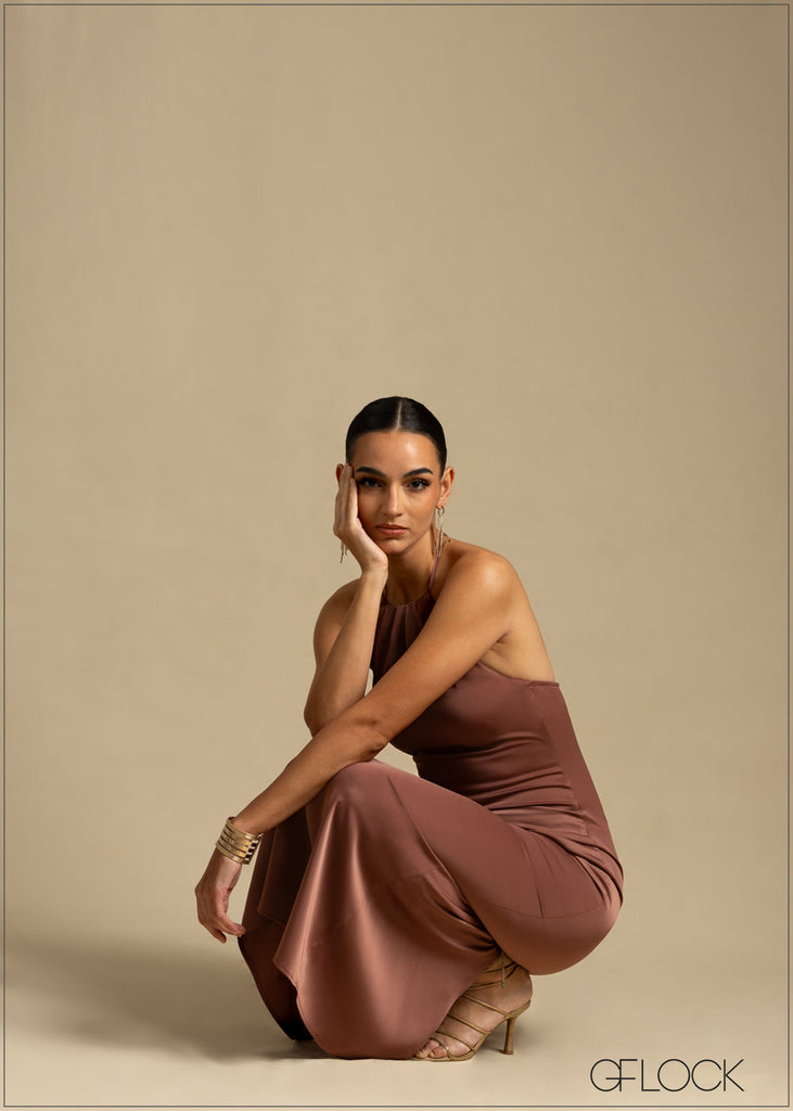 Neck Tie-Up Detailed Maxi Dress - 240925