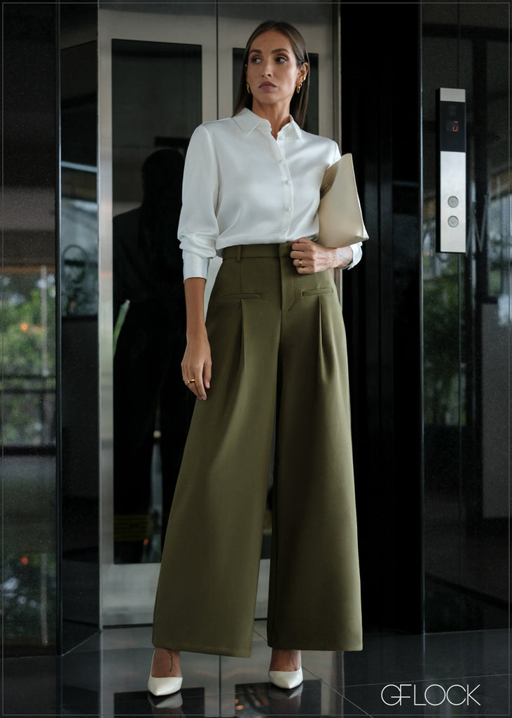 High Waist Flare Leg Pant - 070826