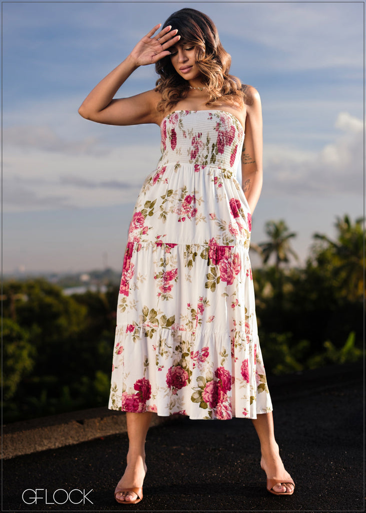 Smocked Tube Dress - 171025