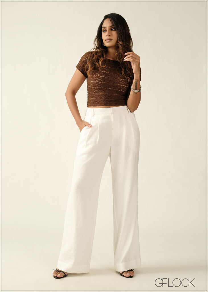 Back Elasticated Casual Pant - 270726