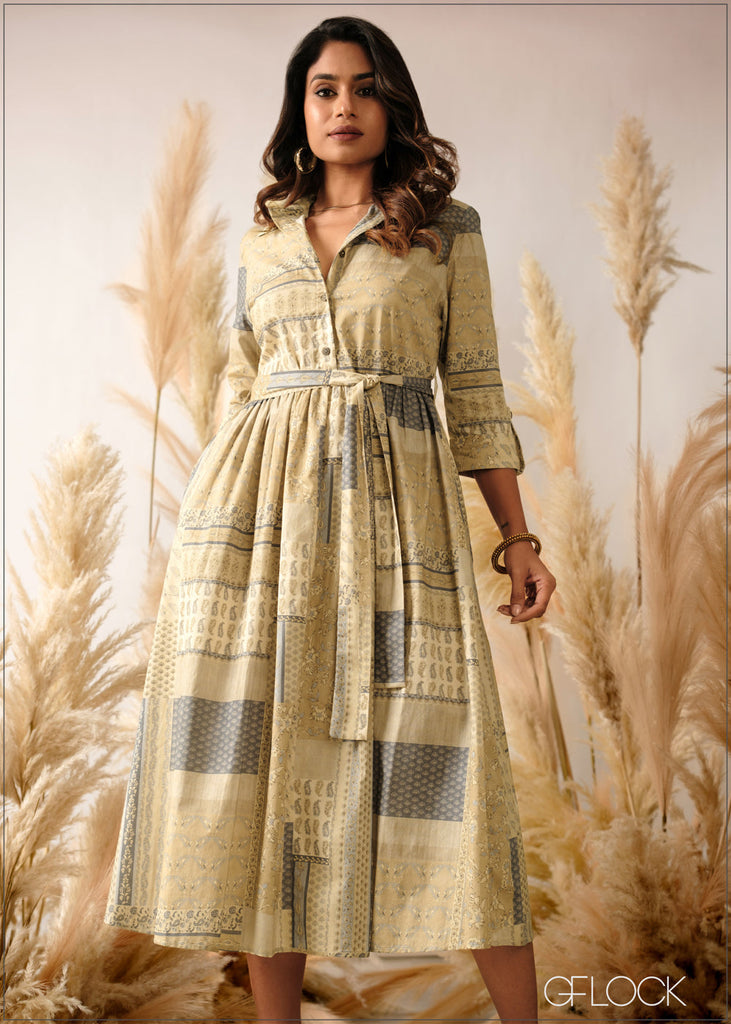 Printed Shirt Dress - 240626