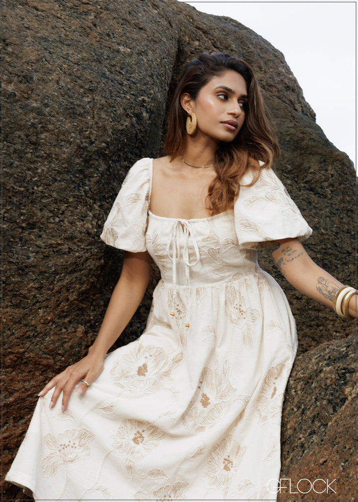 Puff Sleeve Dress - 201026