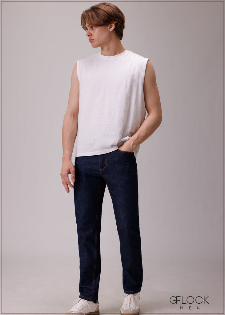 Slim Fit Dark-Wash Jean - Short Length - 110326D