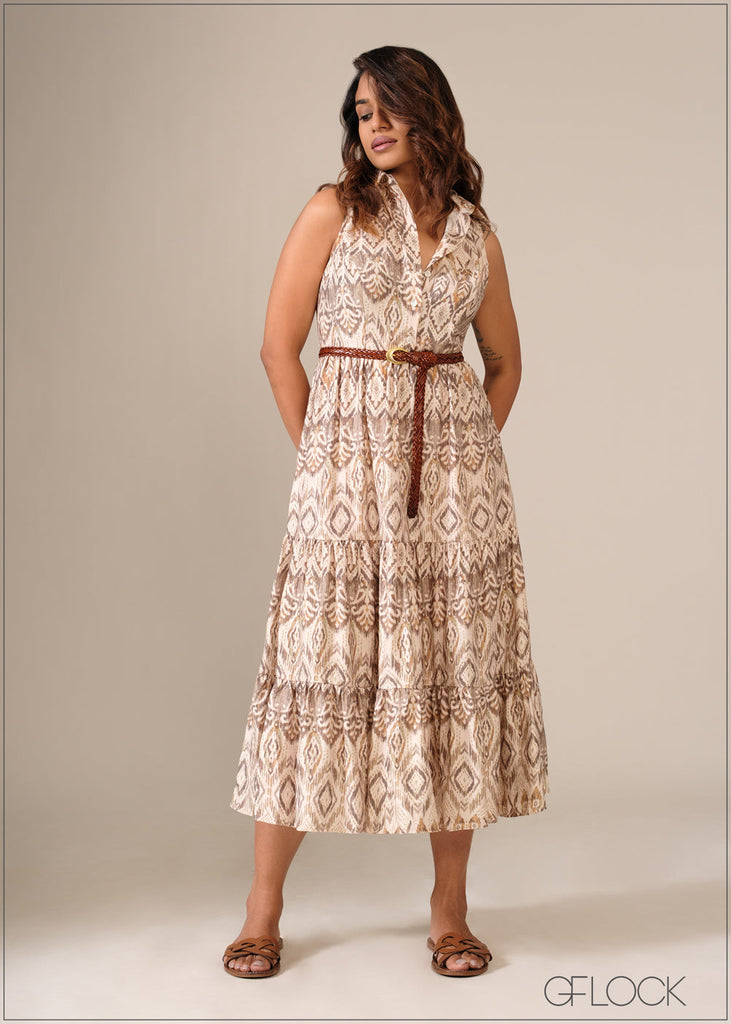 Sleeveless Tiered Dress - 130326
