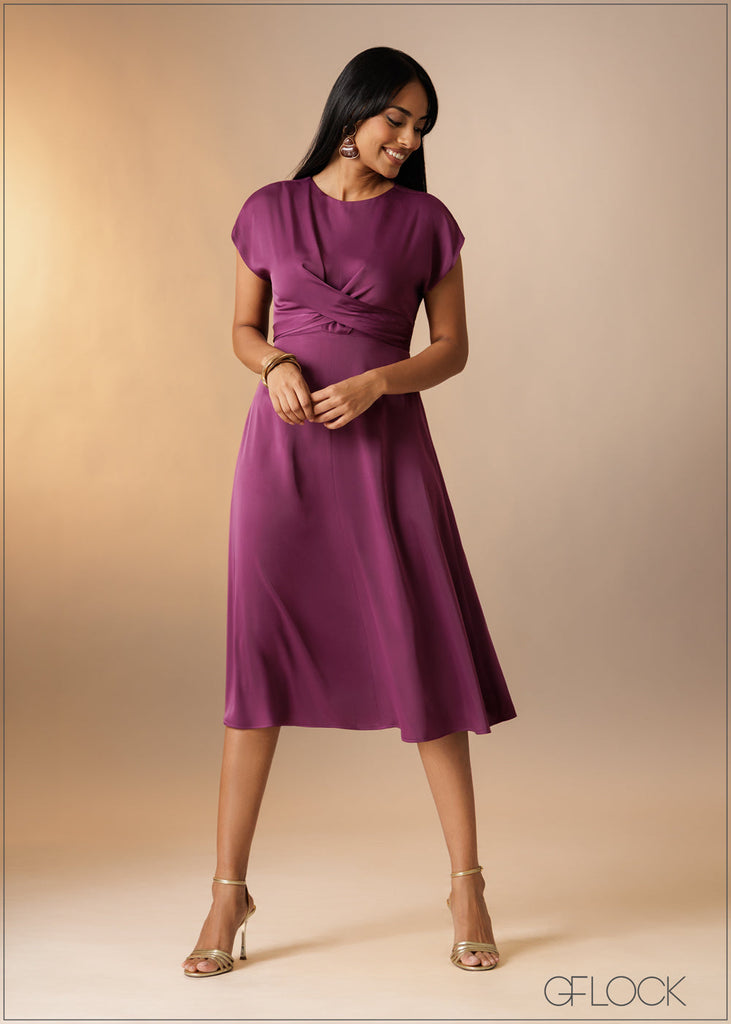 Flutter Sleeve Midi Dress - 180926