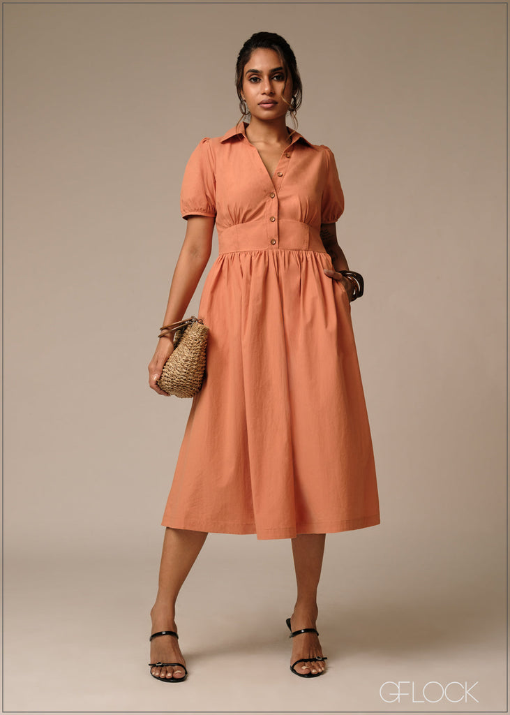 V-Neck Dress - 250926