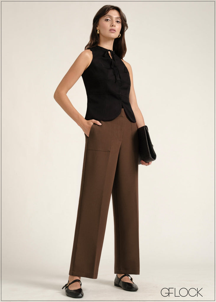 Straight Leg Pant With Pockets - 030826