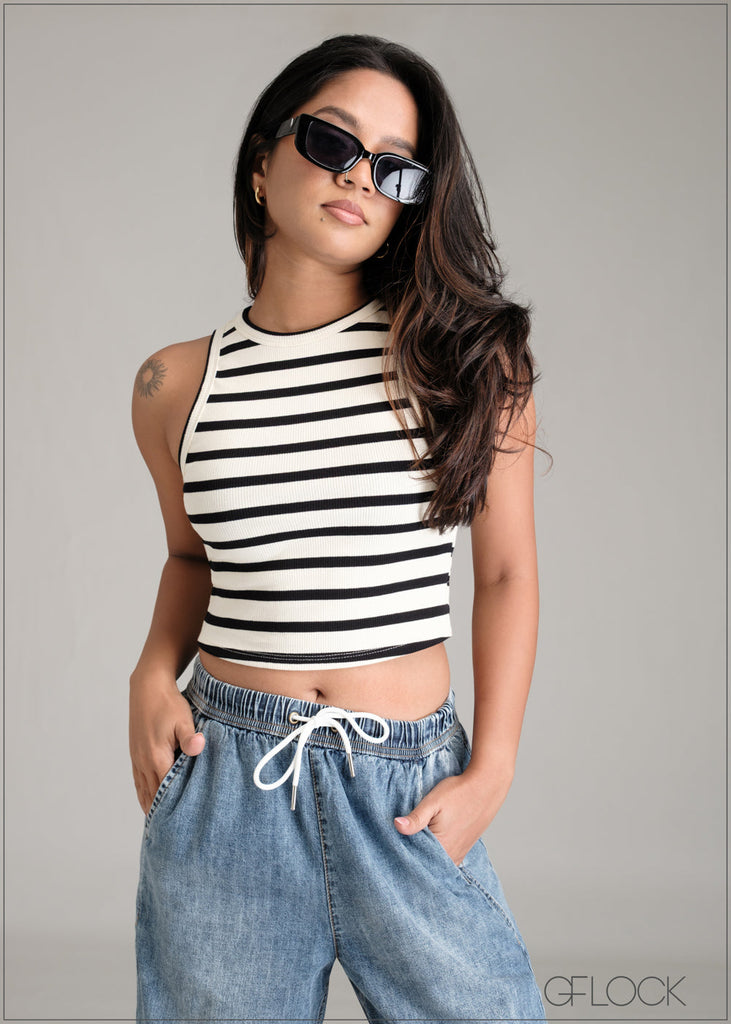 Stripe Crop Top - 061225