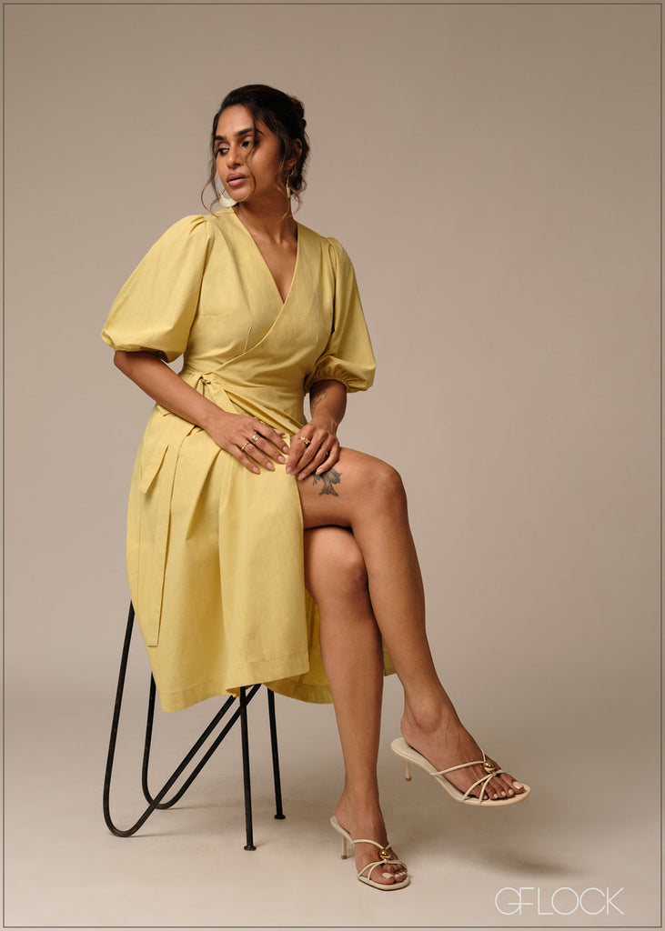 Cotton Wrap Dress - 140926