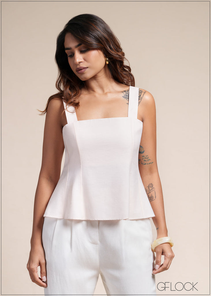 Strappy Peplum Top - 100426